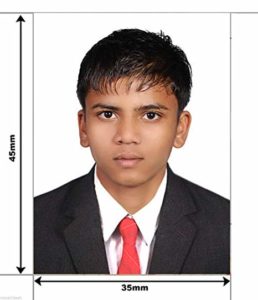 Passport photo size in India