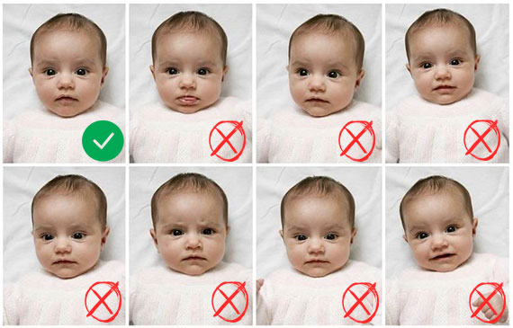 baby passport photo requirements
